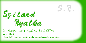 szilard nyalka business card